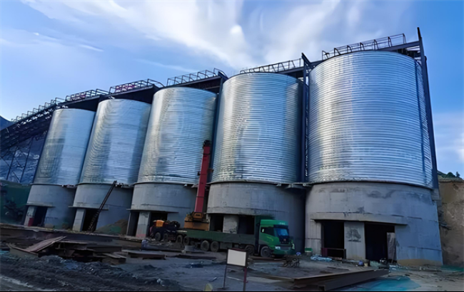 白城螺旋卷板仓施工现场